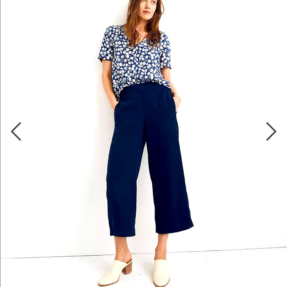 Madewell Huston pull on pants M navy